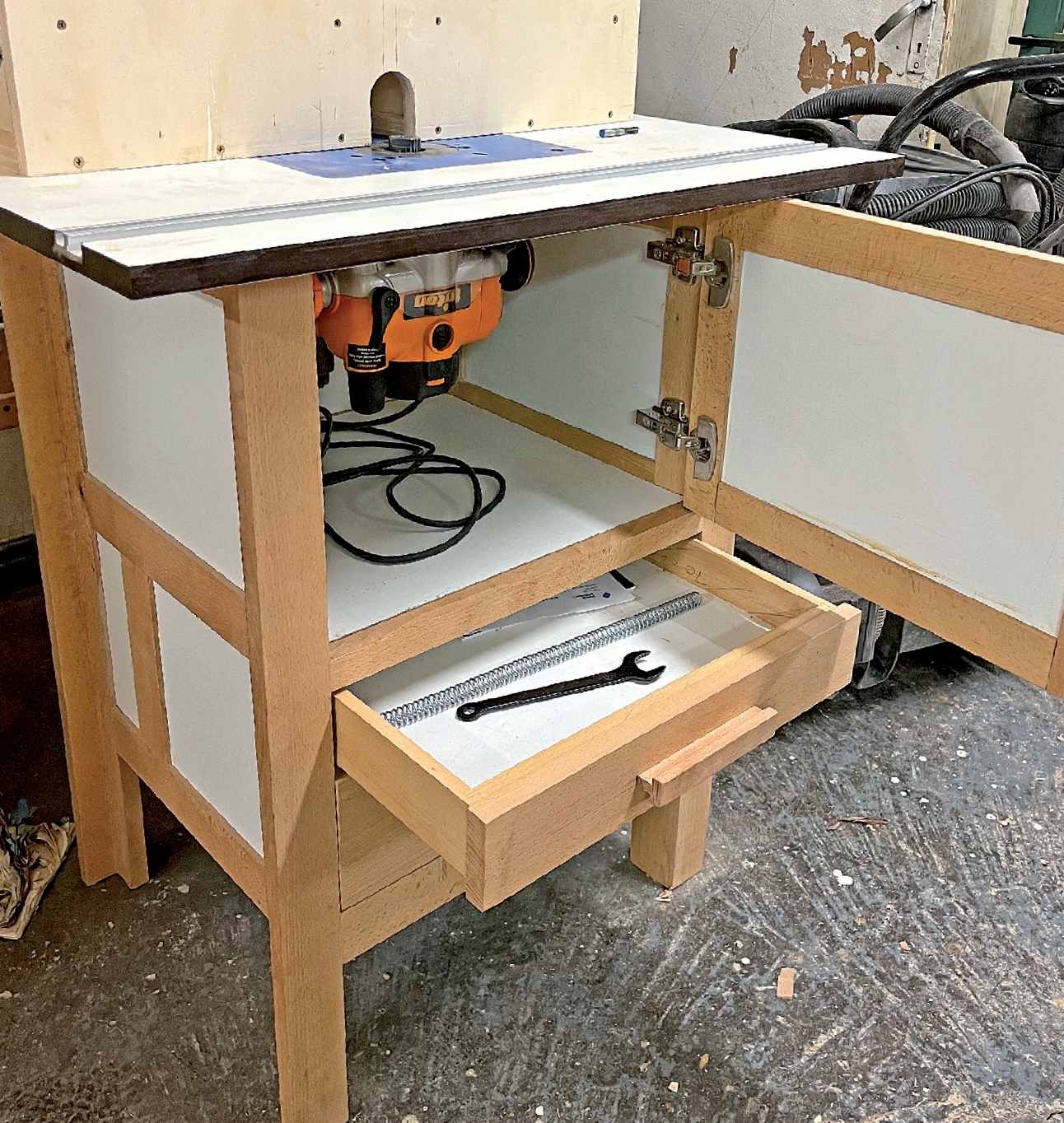 Table de défonceuse en aluminium pour bancs de travail du bois, fraiseuse  électrique du bois, table de guide (C)