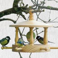 Tournage sur bois n° 35 : une jolie mangeoire "gloriette" pour les oiseaux
