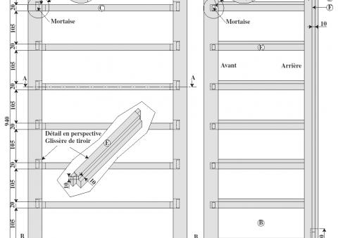 Semainier d'inspiration Louis-Philippe - le plan