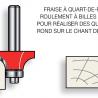 Quart-de-rond : les fraise à roulement