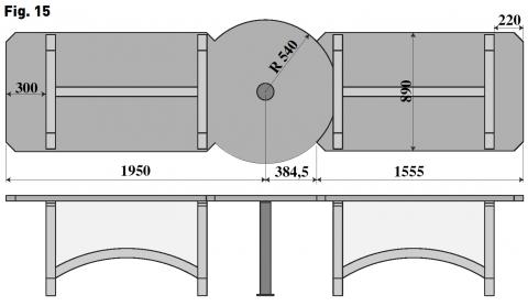 Table à géométrie variable : le plan