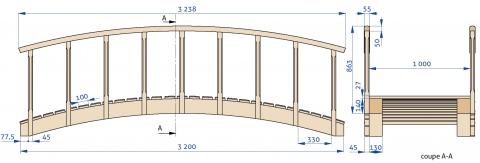 Un petit pont japonais - plan