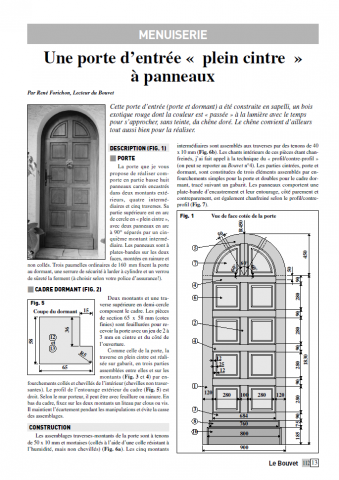 Bouvet n° 112 : une portée d'entrée plein cintre à panneaux (page d'ouverture)