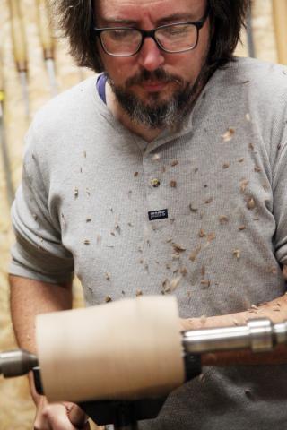 Cyril Moré (en tournage, vu de face)