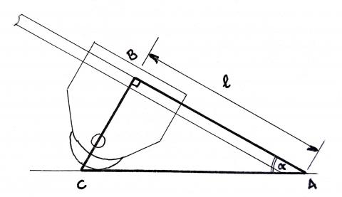 Gabarit d'affûtage, méthode géométrique : schéma de simplification