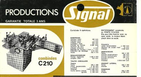 Combinée à bois Signal C210, caractéristiques